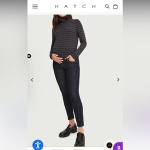 Hatch Women's Deep Indigo Skinny Jeans